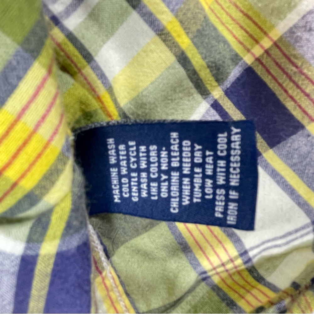 Men's Polo Ralph Lauren Jeans 100% Cotton Short Sleeve Plaid Button Dn XXL 0033 - Picture 7 of 7